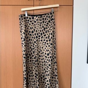 Leopard Print Midi Skirt